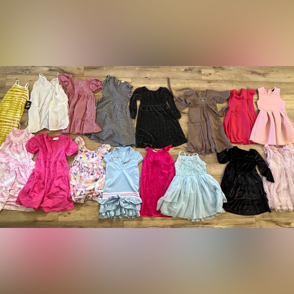 16 Assorted Girls' Dresses Collection